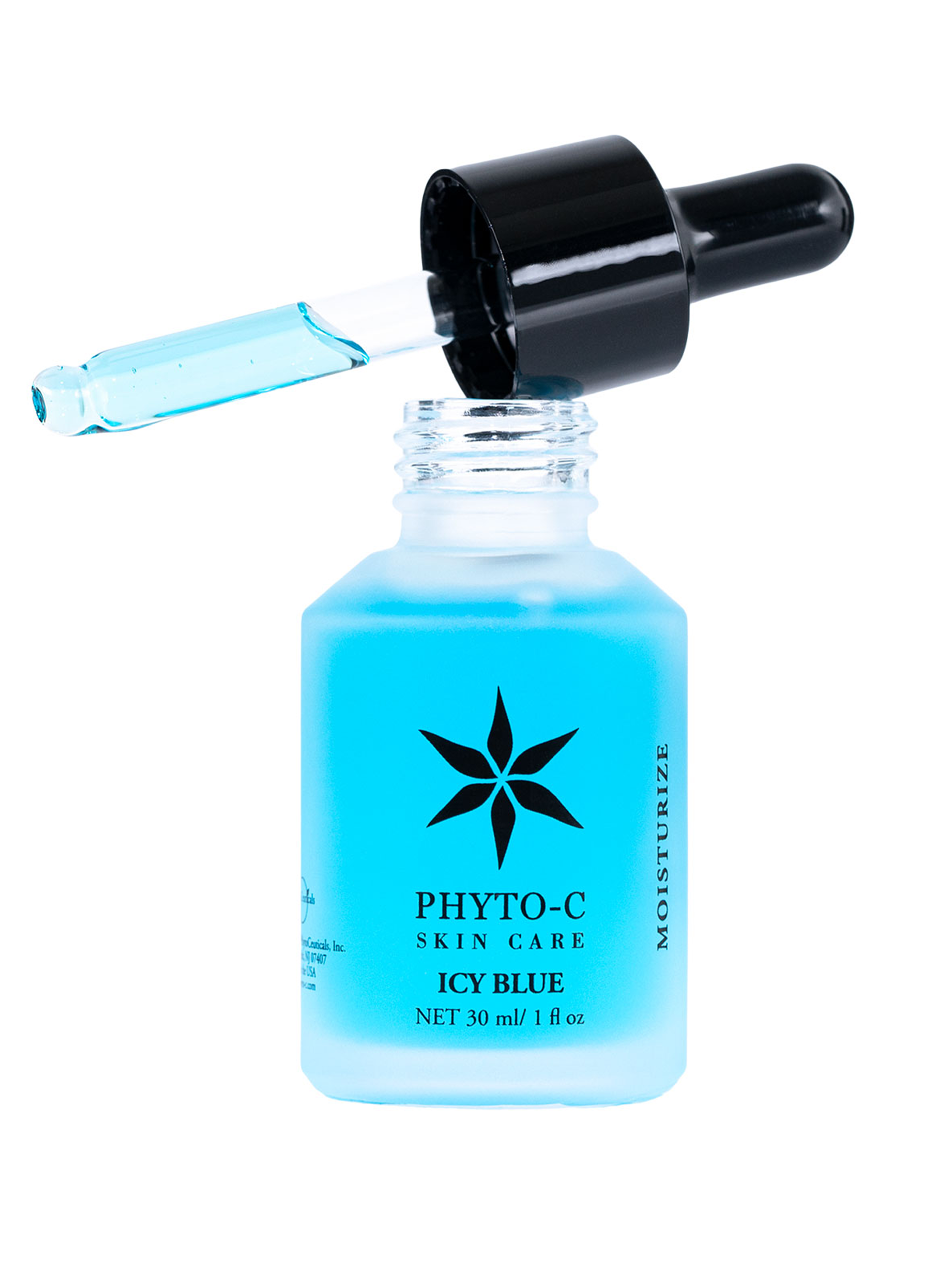 Зволожуючий гель для обличчя Icy Blue, відкритий флакон із піпеткою